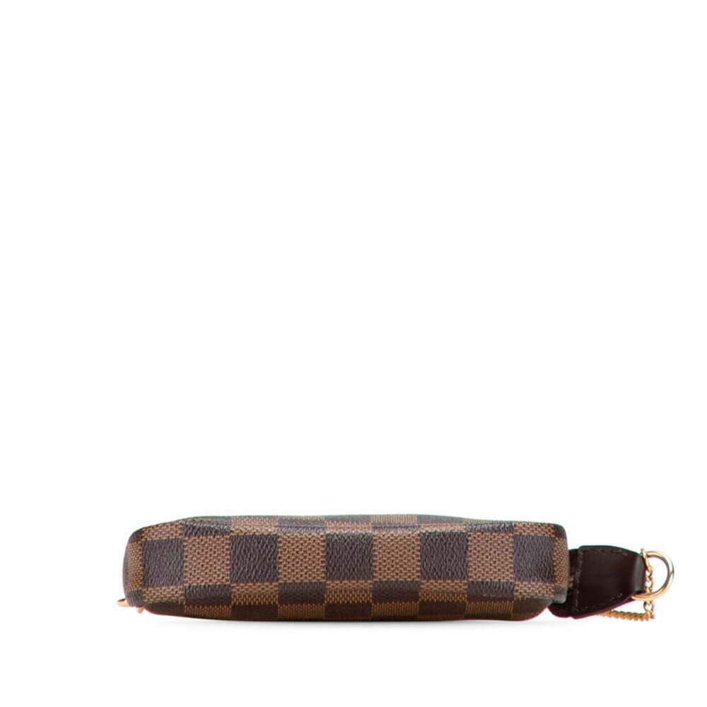 LOUIS VUITTON Brown Damier Leather Pochette Mini Bag - Picture 3 of 9